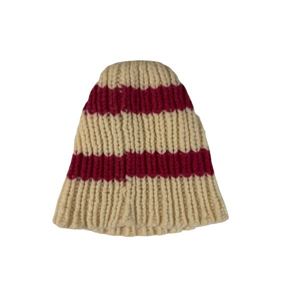 The GAP Women’s Ivory & Pink Knit Beanie Hat – One Size - Picture 1 of 3